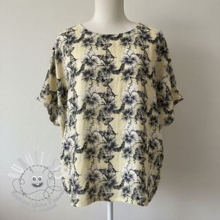 Viscose lin Hibiscus digital print