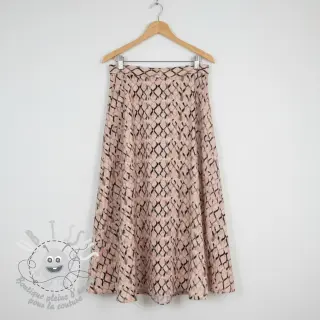 Viscose lin Ivy Diamonds design B digital print