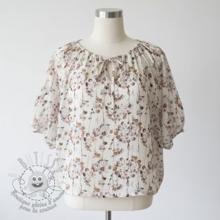 Viscose lin Agapanthus design D digital print