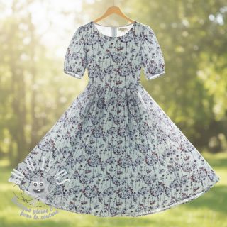 Viscose lin Agapanthus design B digital print