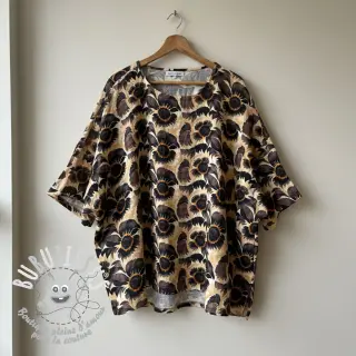 Viscose lin Sunlower design A digital print