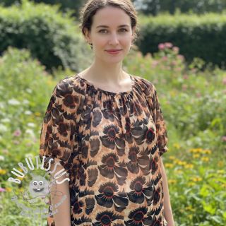 Viscose lin Sunlower design B digital print