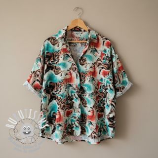 Viscose lin Paint chaos design B digital print