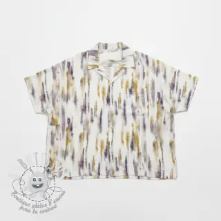 Viscose lin Natural Lin Lina green digital print