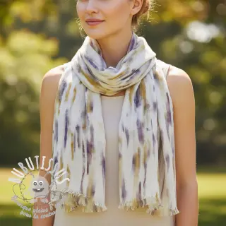 Viscose lin Natural Lin Lina green digital print