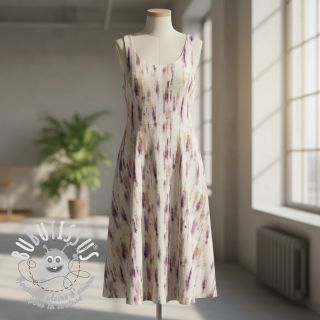 Viscose lin Natural Lin Lina purple digital print