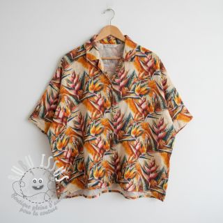 Viscose lin Marigold design A digital print