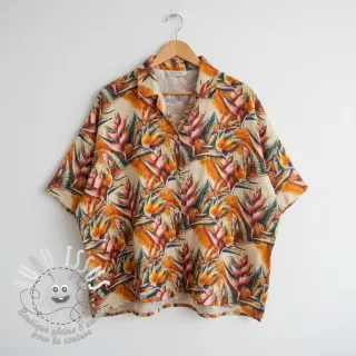 Viscose lin Marigold design A digital print