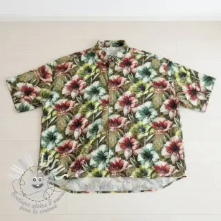 Viscose lin Azalea design C digital print