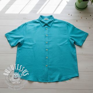 Viscose lin PREMIUM ocean blue