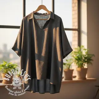 Viscose lin PREMIUM dark grey