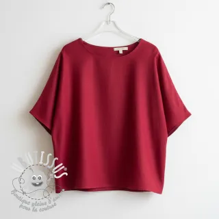 Viscose lin PREMIUM dark red