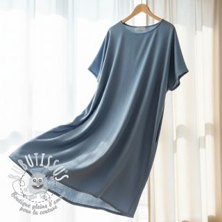 Viscose lin CRINCLE blue shadow