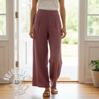 Viscose lin CRINCLE mulberry
