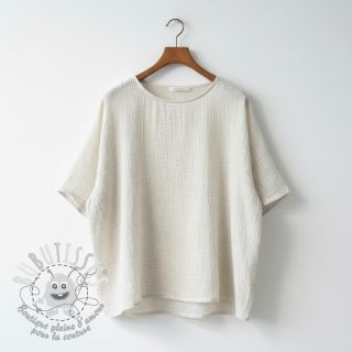 Viscose lin CRINCLE off white