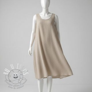 Viscose lin CRINCLE beige