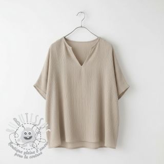 Viscose lin CRINCLE beige