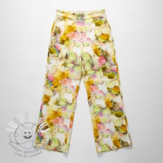 Viscose SATIN Ambre yellow digital print