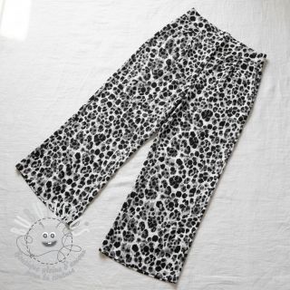 Viscose SATIN Animal skin black digital print