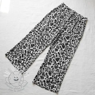 Viscose SATIN Animal skin black digital print