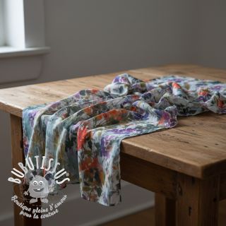 Viscose SATIN Flowie Kin off white digital print