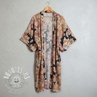 Viscose SATIN Flowie Noe black digital print