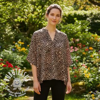 Viscose SATIN Animal skin digital print