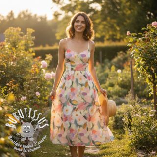 Viscose RADIANCE Flower Dali digital print