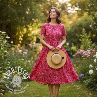 Viscose RADIANCE Moana dark red digital print