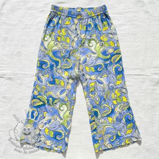 Viscose RADIANCE Abstract paisley blue digital print