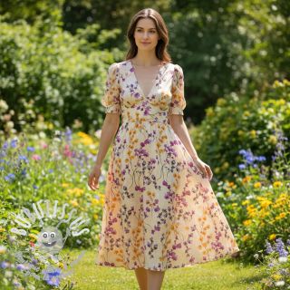 Viscose RADIANCE Ephora flowers digital print