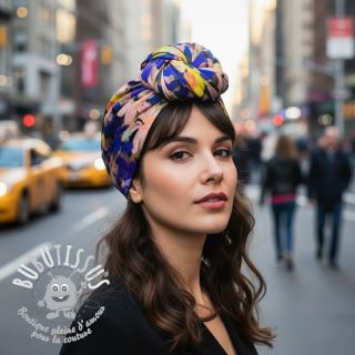 Viscose RADIANCE Cornelia flowers purple digital print