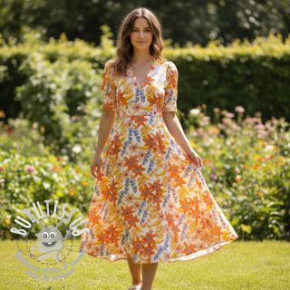 Viscose RADIANCE Old flowers digital print