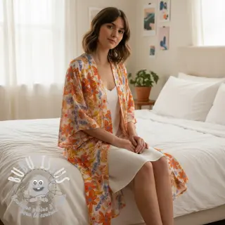 Viscose RADIANCE Old flowers digital print