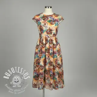 Viscose RAYON POPLIN Feathers design D digital print