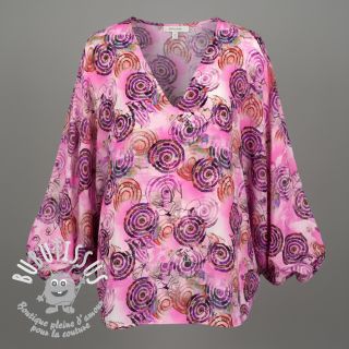 Viscose RAYON POPLIN Feathers design G digital print