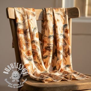 Viscose RAYON POPLIN Feathers design C digital print