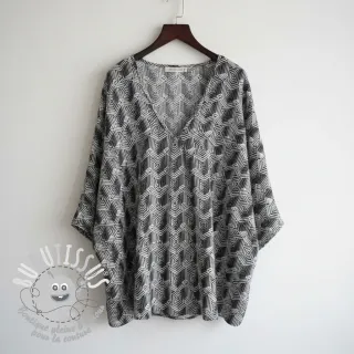 Jersey VISCOSE Structure grey digital print