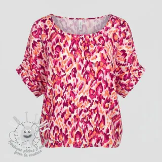 Viscose STRETCH Ikat fuchsia