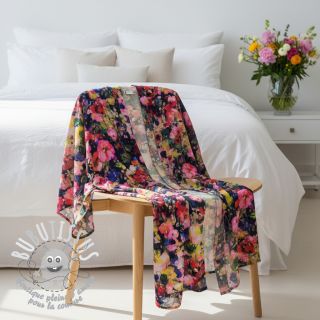 Viscose LUREX Abstract navy digital print