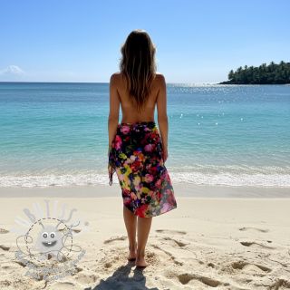 Viscose LUREX Abstract navy digital print