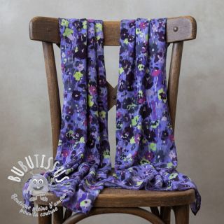 Viscose LUREX Dark night flowers digital print