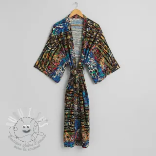 Viscose Dimulti blue digital print