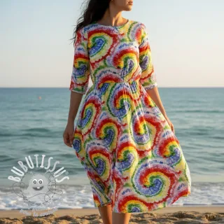 Viscose Retro fun design C digital print