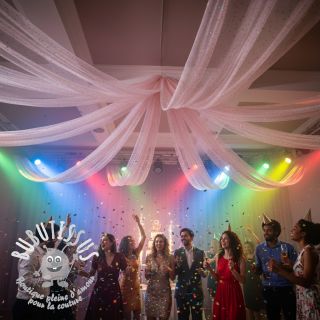 Tulle pour jupe tutu ROYAL MULTI FOIL rose