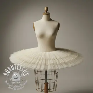 Tulle pour jupe tutu ROYAL SPARKLE ecru gold