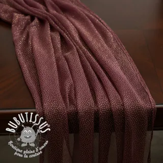 Tulle pour jupe tutu ROYAL SPARKLE aubergine gold
