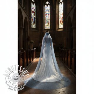 Tulle pour jupe tutu ROYAL SPARKLE jeans silver