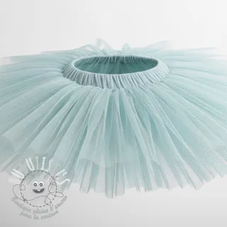 Tulle pour jupe tutu ROYAL SPARKLE light blue gold