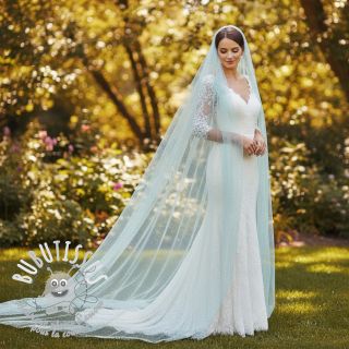 Tulle pour jupe tutu ROYAL SPARKLE light blue gold